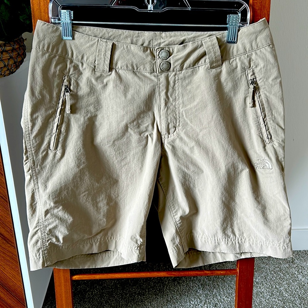 The North Face hiking shorts, beige, size 10